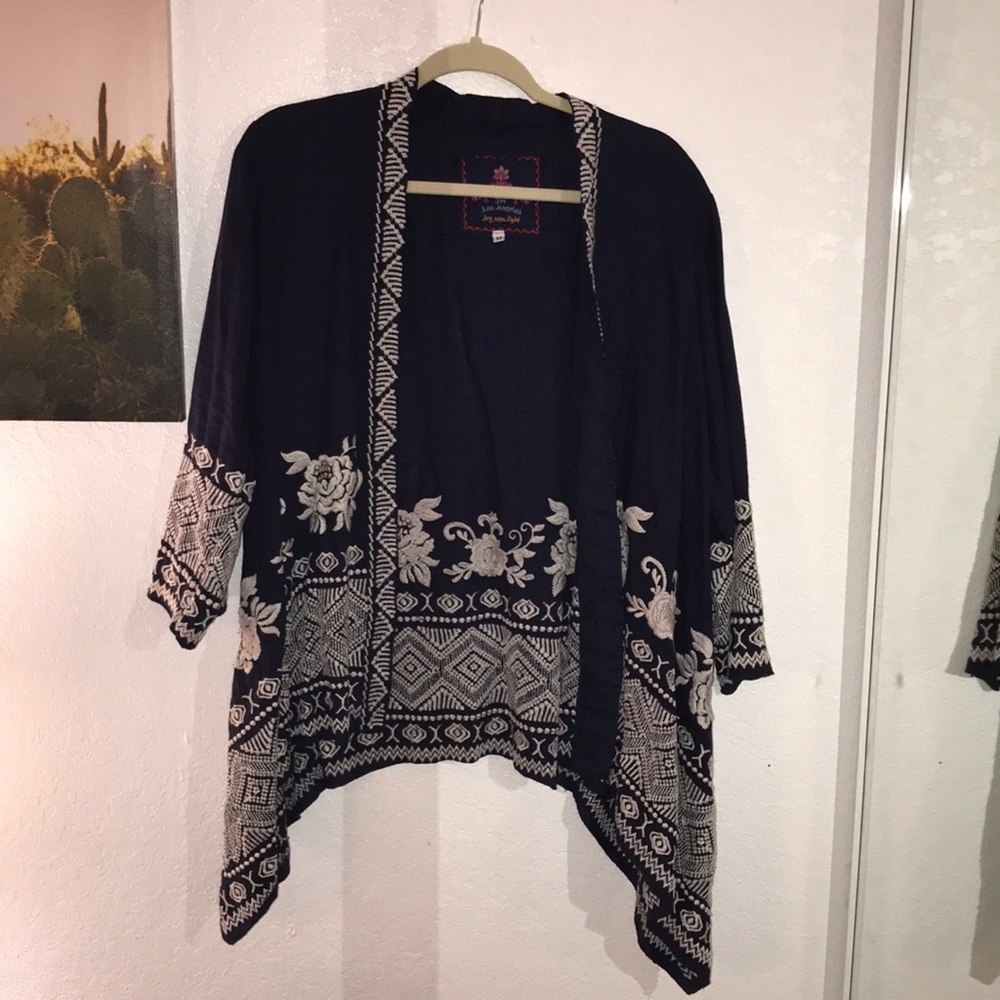 Hand stitched kimono cardigan